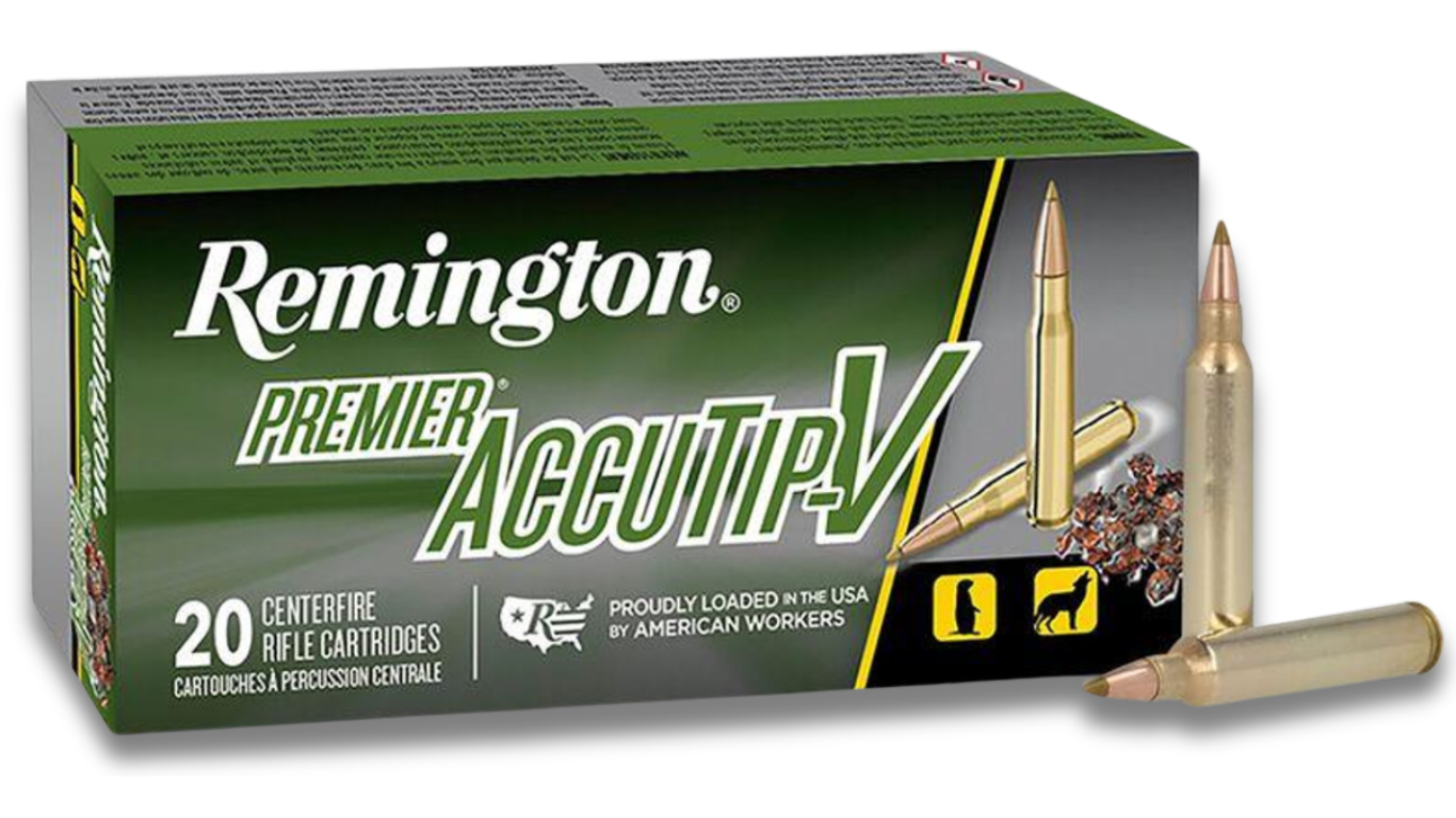 Remington .204 Ruger 40gr ACCUTIP V BOAT TAIL Brass – 20rd