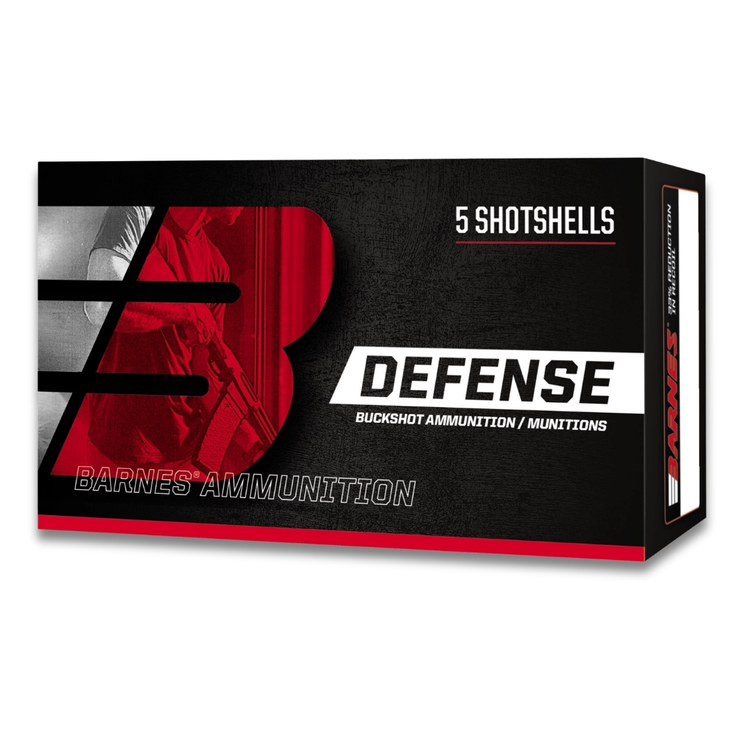 Barnes Defense 12 Gauge 2.75″ 21 Pellets 4 Buck 5 Rounds